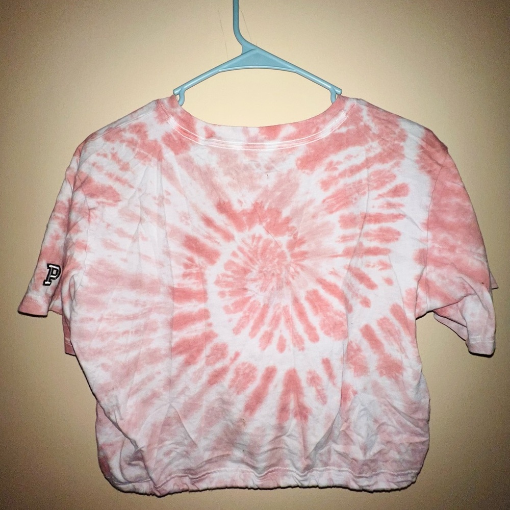 PINK Tie-Dye Crop Tee